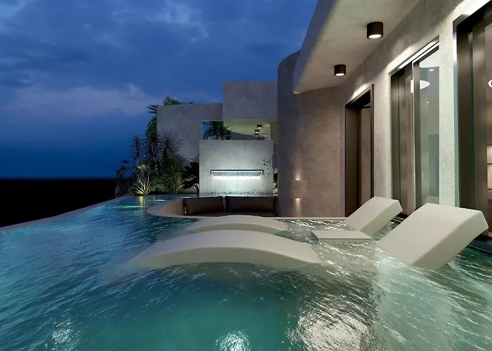 Deluxe Santorini 1 Bedroom Cherished View Private Pool & Sea *