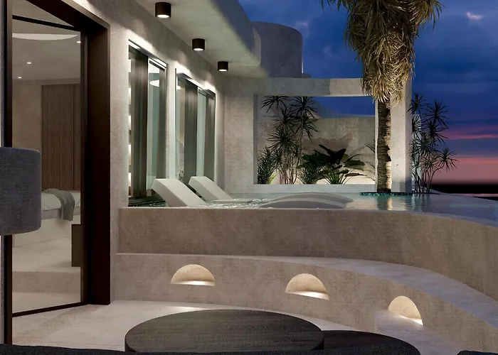 Deluxe Santorini 1 Bedroom Cherished View Private Pool & Sea Villa